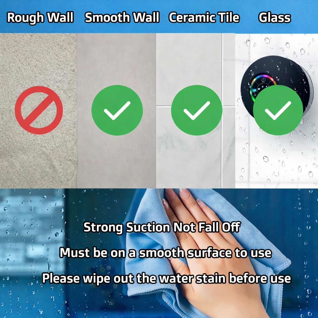 SplashTune Pro – IPX4 Waterproof Shower Bluetooth Speaker