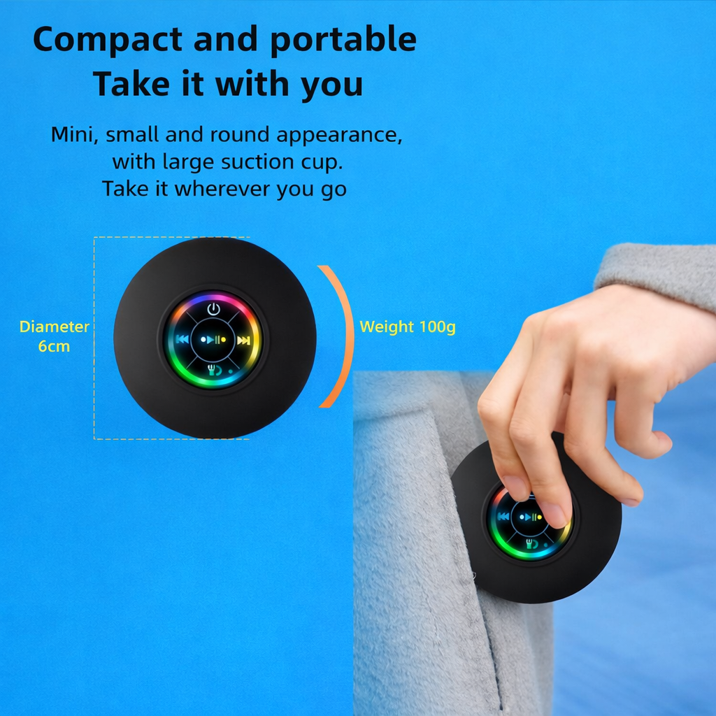 SplashTune Pro – IPX4 Waterproof Shower Bluetooth Speaker